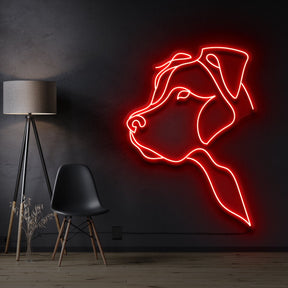 "Long Eared Pitbull" Neon Sign