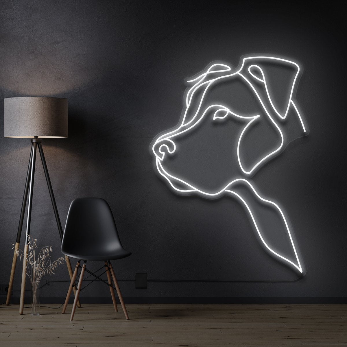"Long Eared Pitbull" Neon Sign