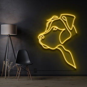 "Long Eared Pitbull" Neon Sign