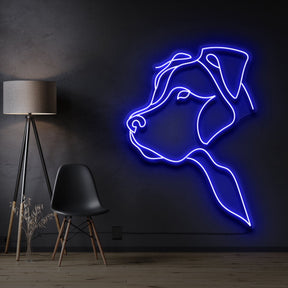 "Long Eared Pitbull" Neon Sign