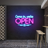 Come In, We're Open Led Neon Sign Light