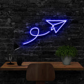 "Paper Plane" Neon Sign