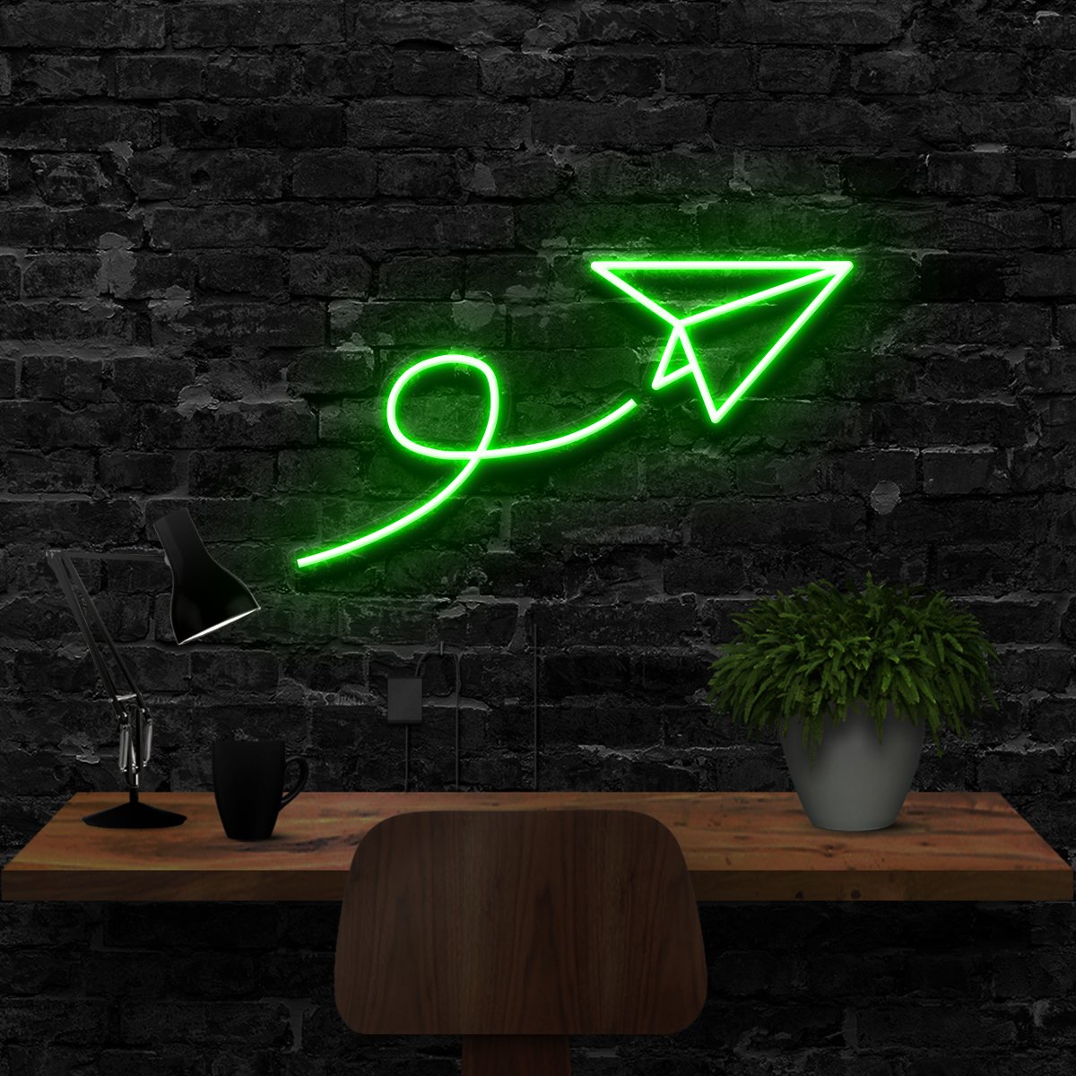 "Paper Plane" Neon Sign