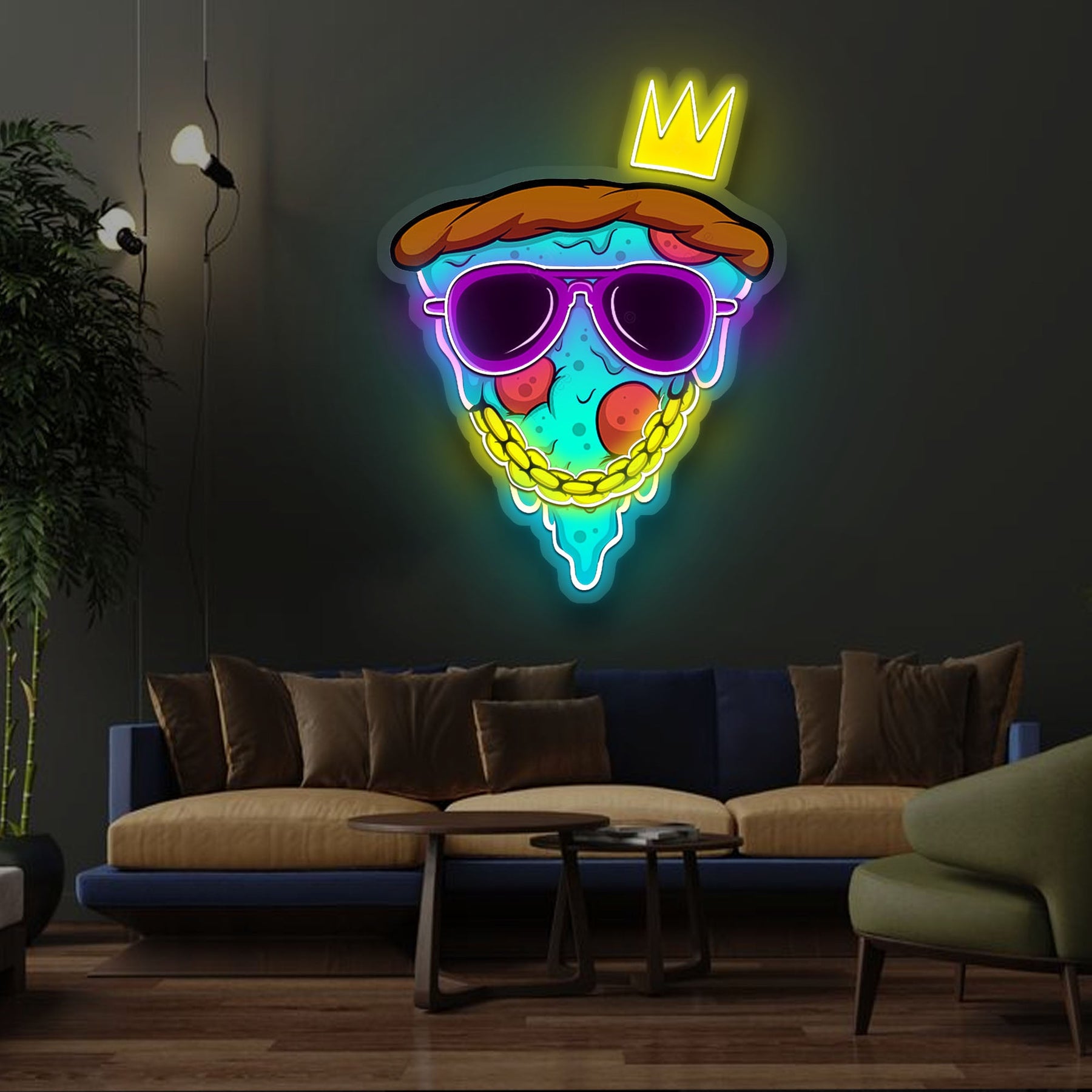 Pizza Swag Neon Sign x Acrylic Artwork