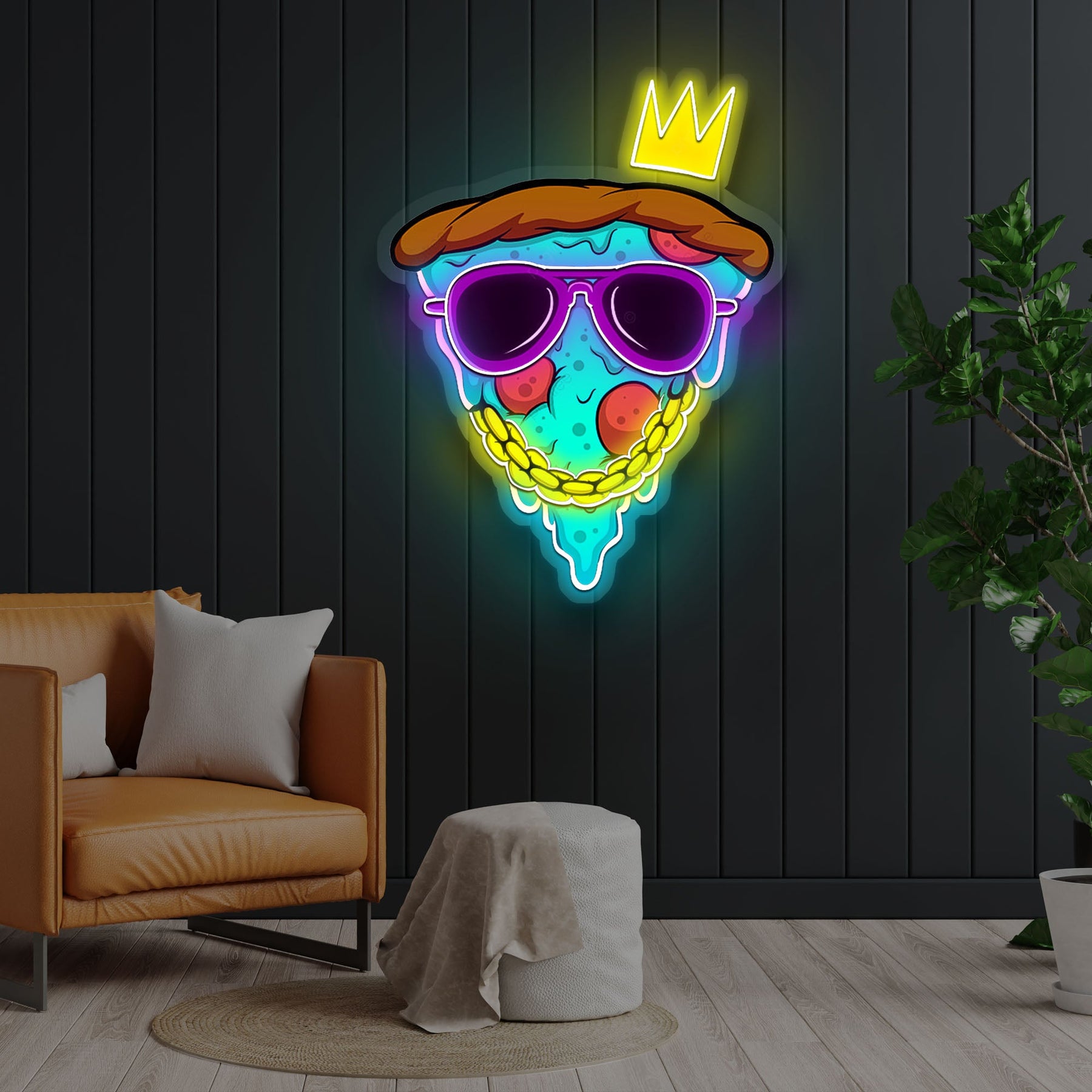 Pizza Swag Neon Sign x Acrylic Artwork