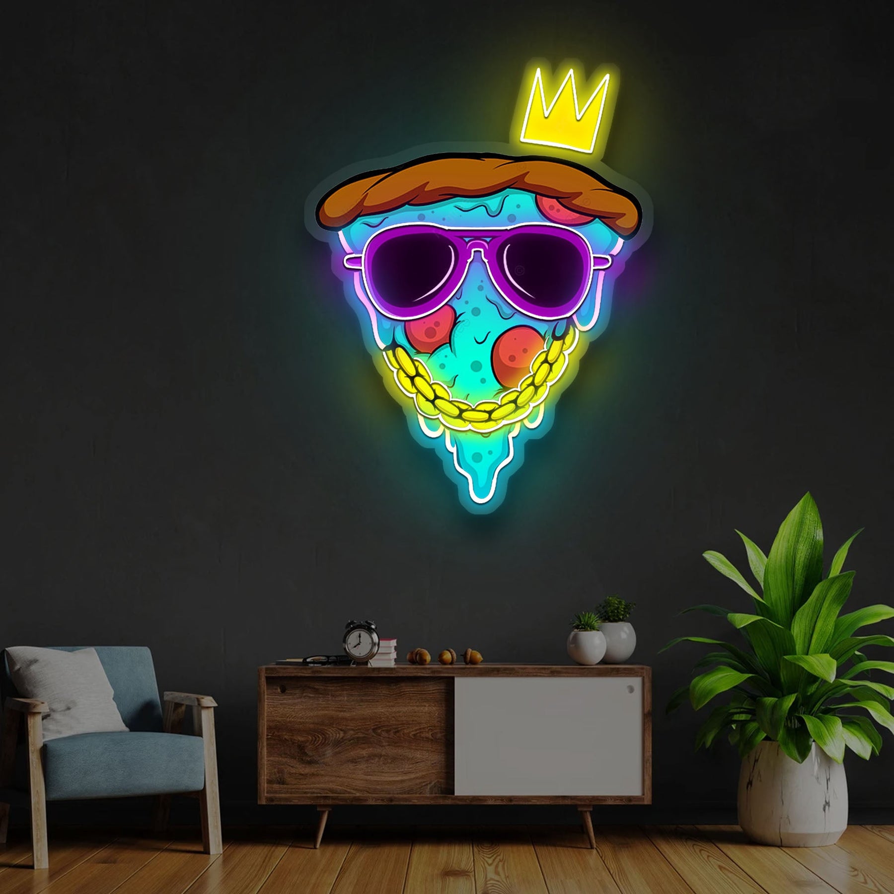 Pizza Swag Neon Sign x Acrylic Artwork
