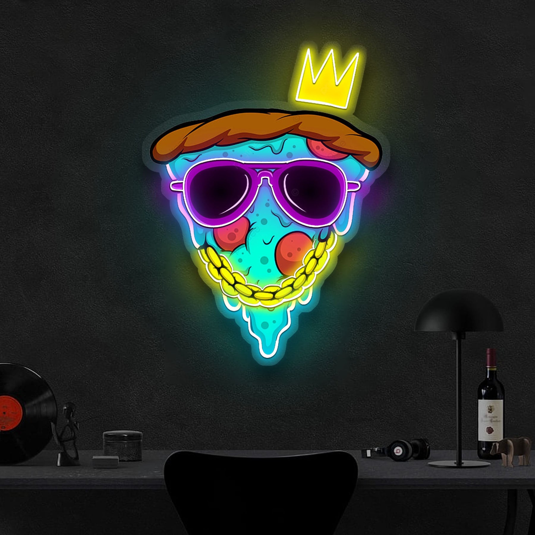 Pizza Swag Neon Sign x Acrylic Artwork