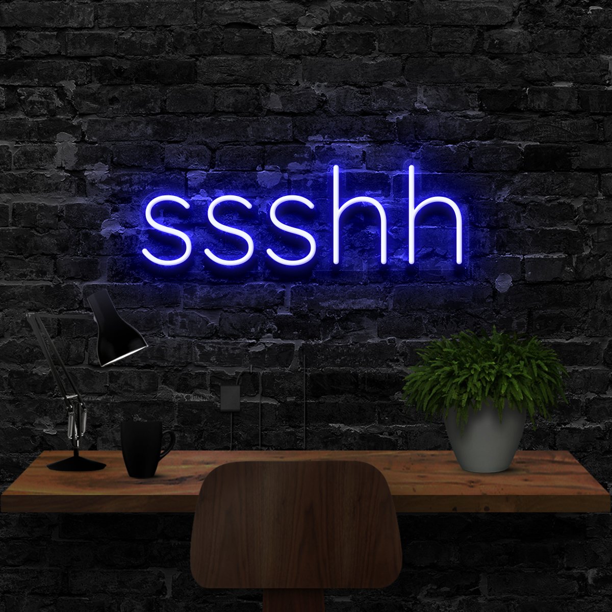 "Shush" Neon Sign