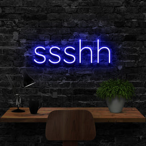 "Shush" Neon Sign