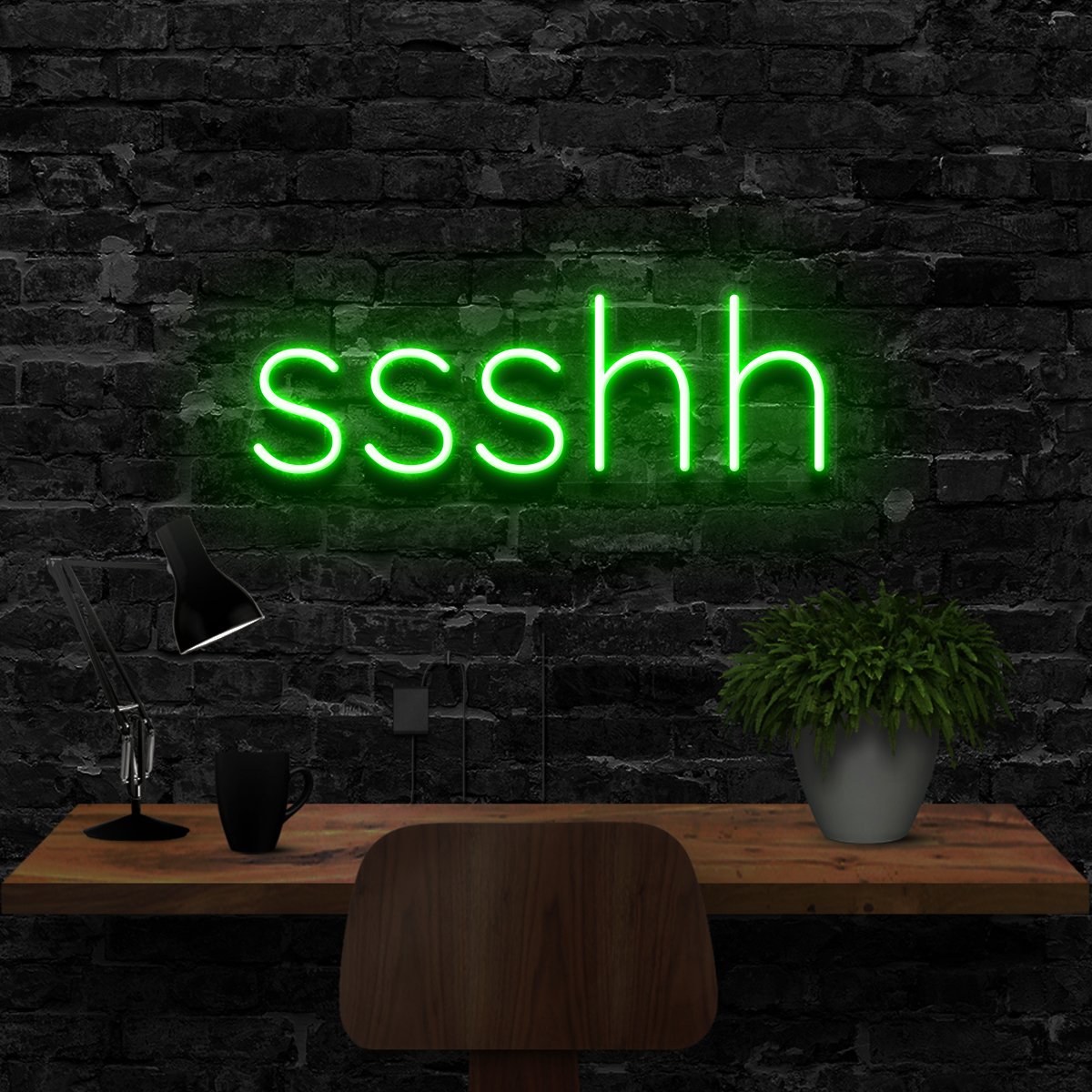 "Shush" Neon Sign