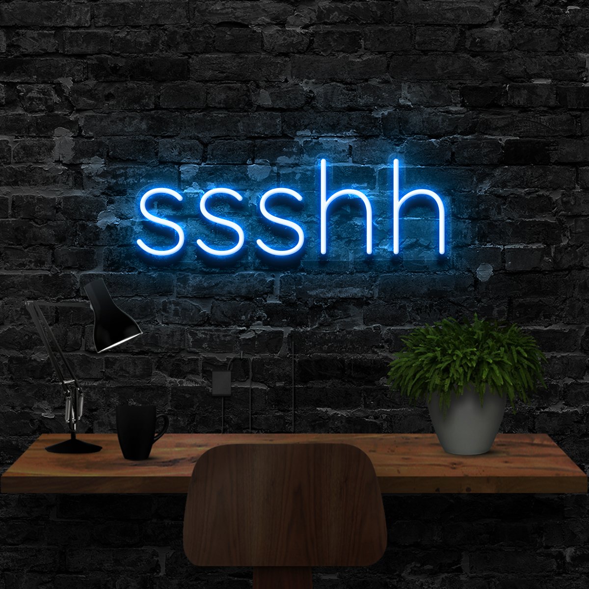 "Shush" Neon Sign