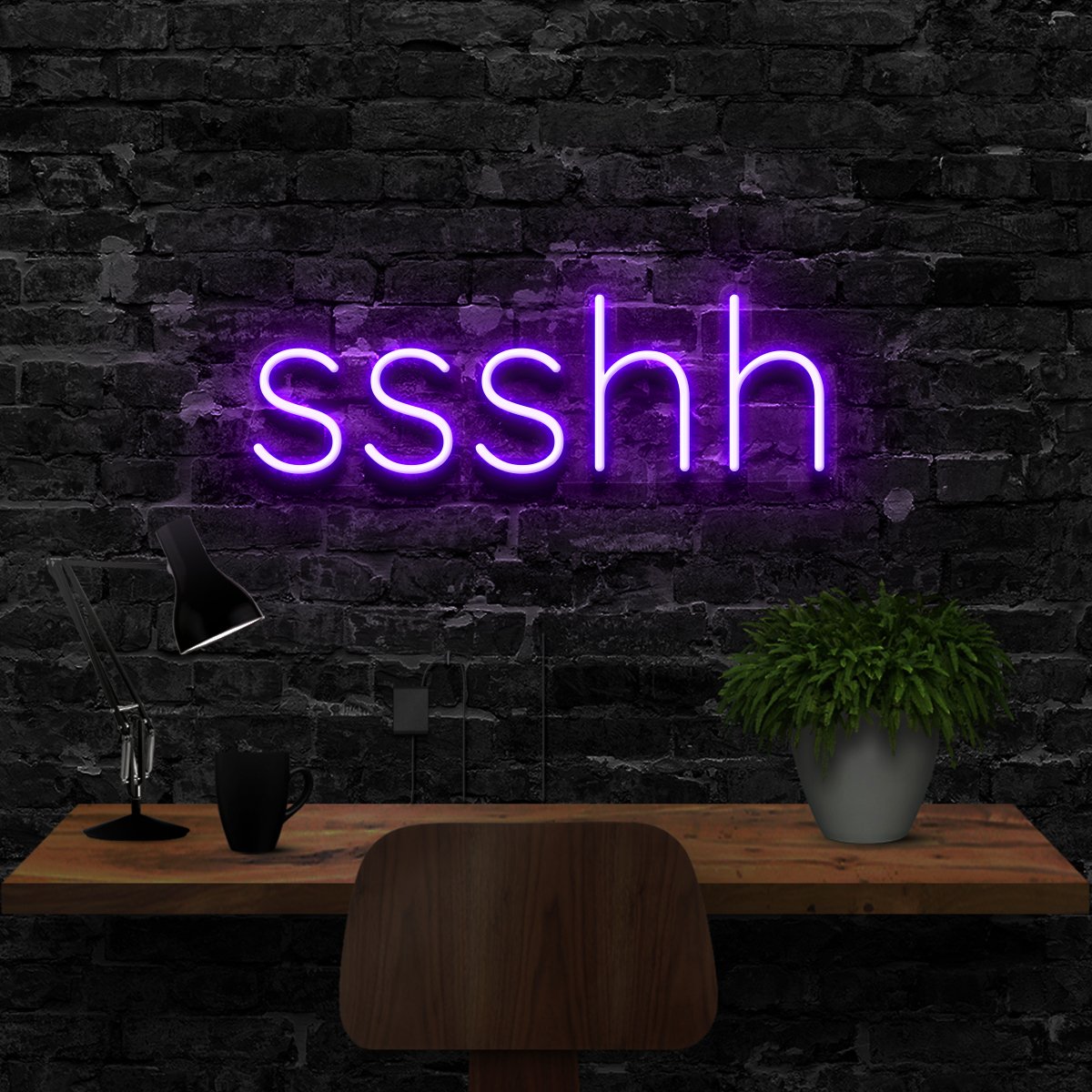 "Shush" Neon Sign