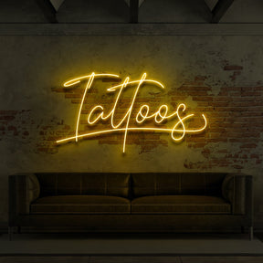 "Tattoos Cursive" Neon Sign for Tattoo Parlours
